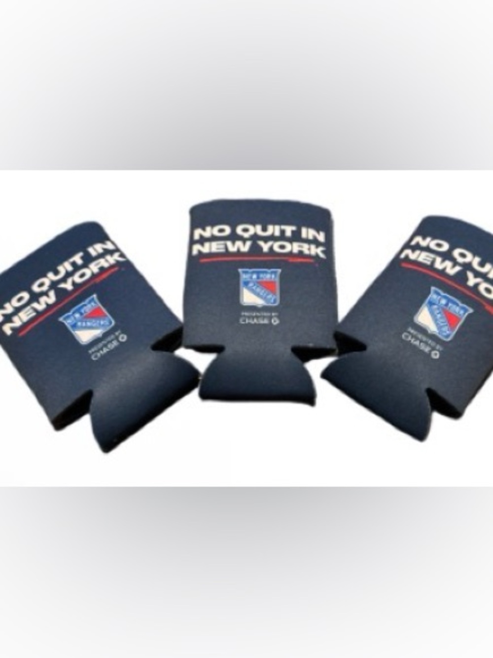 No Quit in New York Navy Can Cooler - Ny Rangers Hockey Design 3 pack